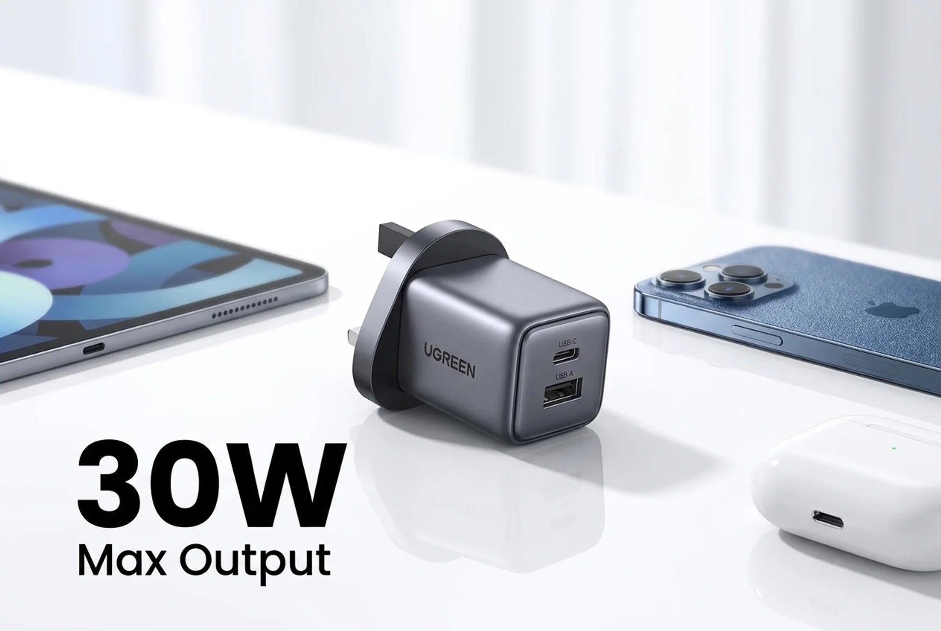 UGREEN 2-Port GaN 30W Fast Charger