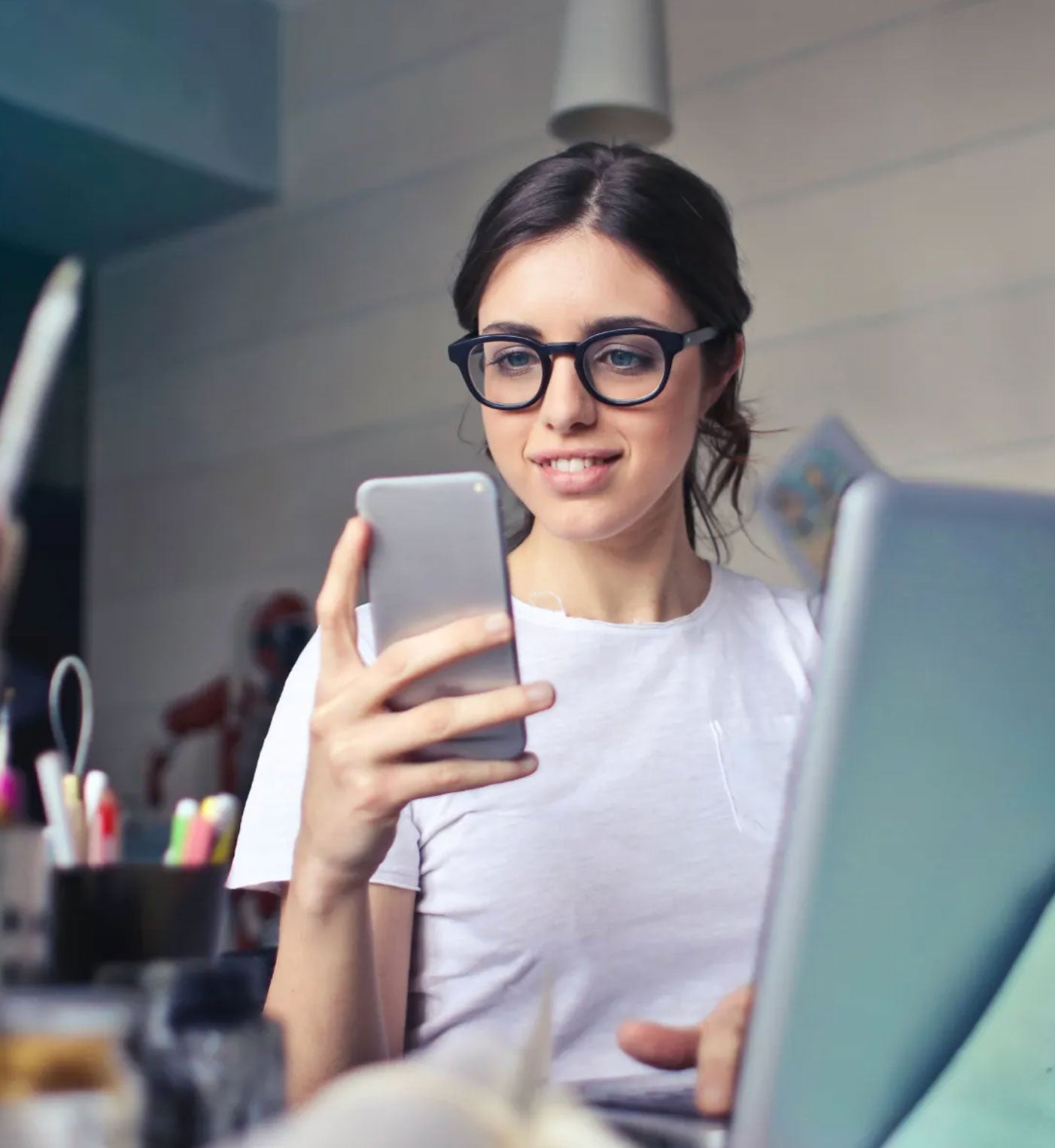 Person using smartphone