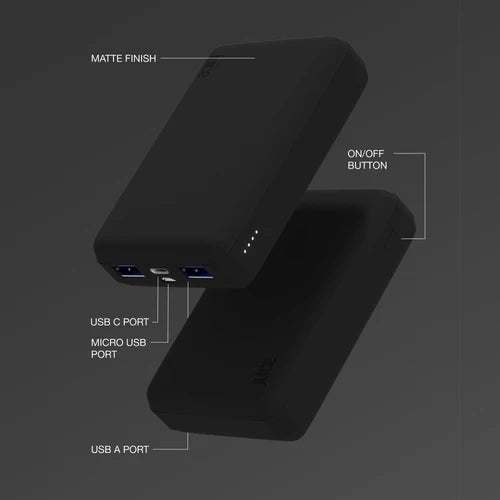 Juice ECO 4-Charge Power Bank - 12,000mAh - Black