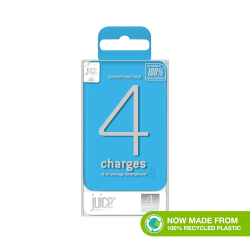 Juice ECO 4-Charge Power Bank - 12,000mAh - Aqua